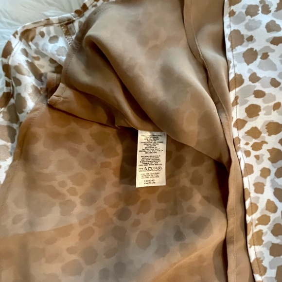 ANN TAYLOR Leopard Print Lace Trim Cami In Spiced Taupe - Picture 11 of 11